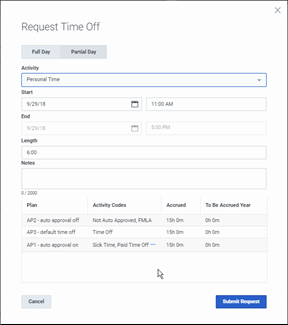 Interaction Connect - Request Tiime Off